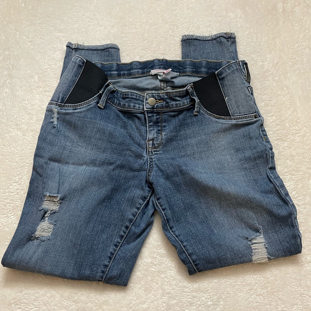Women's Maternity Blue Jeans Size 10 Isabel Skinny